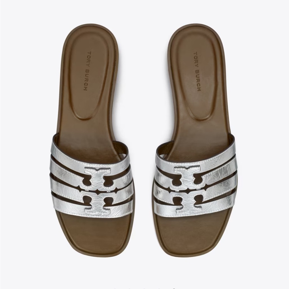 TORY BURCH INES SLIDE - SILVER